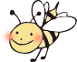 アキュモのロゴのハチのイラスト